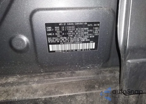 2018 Subaru Outback 2.5I Limited из США, поврежденный, VIN 4S4BSANC5J3349078